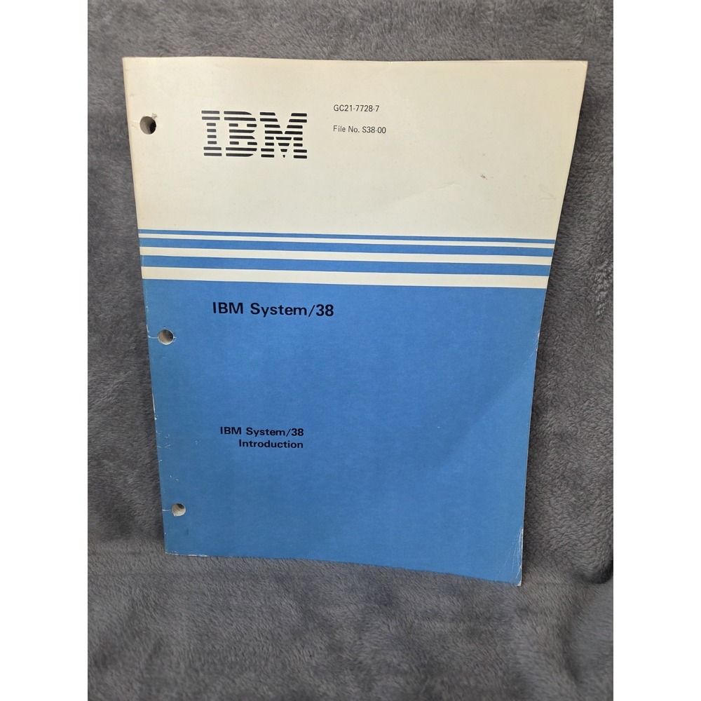 IBM Sytem/38 Introduction‎ - Manual Eighth Edition 1984